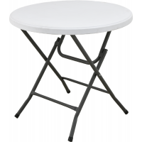 Mesa Para Jardín Redonda Philco Plegable Camping Blanca 80×74 Cm 