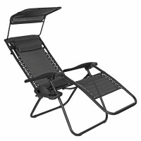 Reposera Gravedad Cero Philco Con Techo Negra