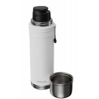 Termo Philco De Acero Inoxidable 650ml Blanco Con Pico Cebador