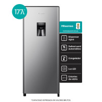 Heladera Single Door Hisense Dispenser 177L Silver
