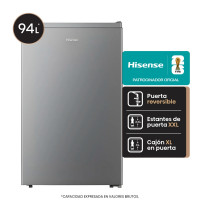 Heladera Bajo Mesada Hisense 94L Silver