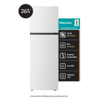 Heladera Hisense 267L No Frost Inverter Blanca