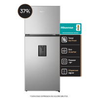 Heladera Hisense 379L No Frost Inverter Dispenser Inox