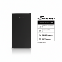 Heladera Bajo Mesada Siam 83L Negra