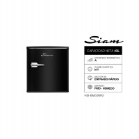 Heladera Siam Bajo Mesada Cíclica Retro 43L Negra - HSI-BM50NR2