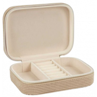 Caja De Joyería En Terciopelo Marrón