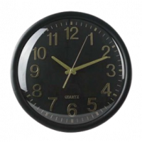 Reloj De Pared Silencioso 35 Cm Negro Y Dorado
