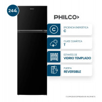 Heladera Philco Con Freezer Nphct260n 244l Negro