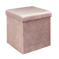 Puff Organizador con Baul Caja 38 CM Rosa