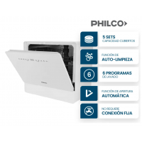 Lavavajillas Sobre Mesada Philco Set de 5 Cubiertos