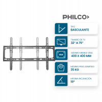 Soporte para Tv Basculante 32 a 75 Pulgadas Philco