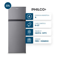 Heladera Philco Top Mount Cíclica 231L Inox - PHCT242X