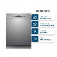 Lavavajillas 14 Cubiertos Acero Inoxidable Philco