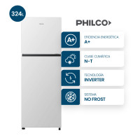 Heladera Philco Top Mount No Frost Inverter 324L Blanca - PHNT324BDI