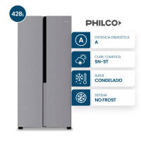 Heladera  Philco Side by Side Slim No Frost 428L Inox - PHSB450X