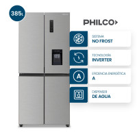 Heladera Philco Side by Side Cross Door Slim 4 Puertas No Frost 385L Inox - PHSB470XD2