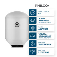 Termotanque PHILCO 50lts Mecánico Blanco