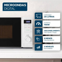 Microodas Rotativo Blanco 20L Philco