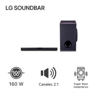 Barra De Sonido LG 160W con Subwoofer Bluetooth 