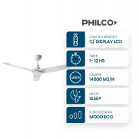 Ventilador de Techo Philco 52 Pulgadas 32W 5 Velocidades Blanco