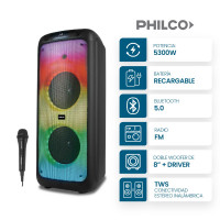 Parlante Portátil 5300w Full LED/Bluet 5.0 Philco