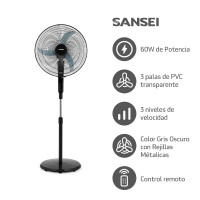 Ventilador De Pie 18" 3 Aspas Con Control VPN18635N